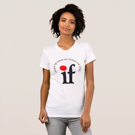 Inspirational 'What if' Notepad Notebook T-shirt (Voorkant volledig)