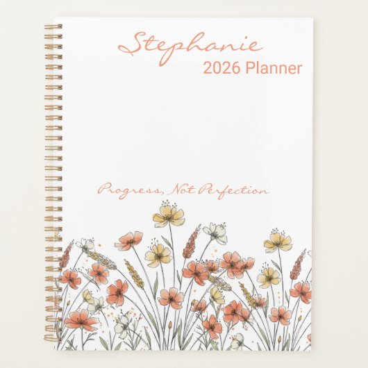 Inspirational Wildflower Progress Planner (Voorkant)