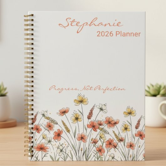 Inspirational Wildflower Progress Planner