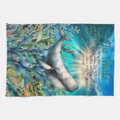 Inspirational Words about Whales Theedoek (Horizontaal)