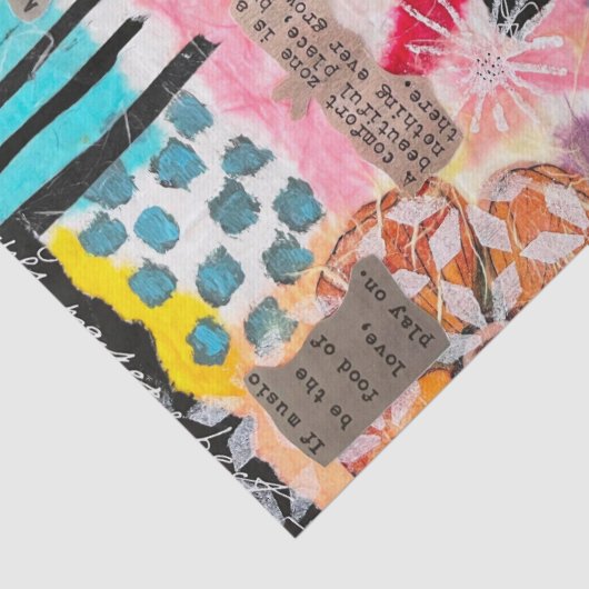 Inspirational Words Mixed Media Tissue Paper Tissuepapier (Detail)