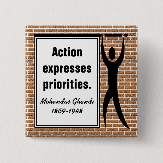 Inspire aan Actie (Button Square) Vierkante Button 5,1 Cm (Voorkant)