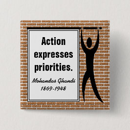 Inspire aan Actie (Button Square) Vierkante Button 5,1 Cm