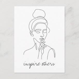Inspire andere prachtige Woman Art-tekst Briefkaart