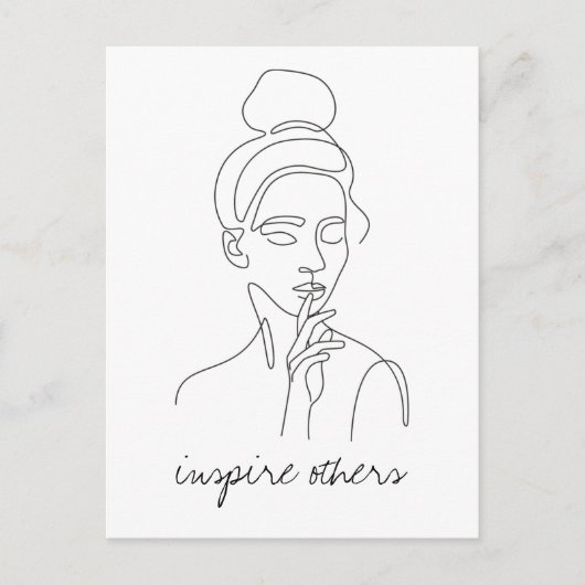 Inspire andere prachtige Woman Art-tekst Briefkaart (Voorkant)