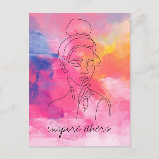 Inspire andere prachtige Woman Art-tekst Briefkaart (Voorkant)
