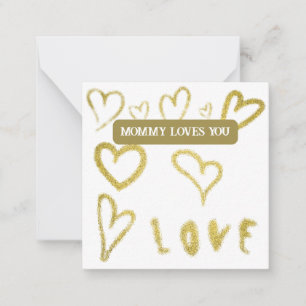 *~ Inspire AP62 Vriendelijkheid gouden MOMMY Nota  Notitiekaartje