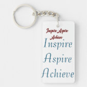 Inspire Aspire Bereik Rechthoek Sleutelhanger (Voorkant)
