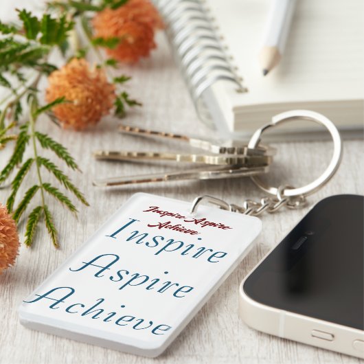 Inspire Aspire Bereik Rechthoek Sleutelhanger (Voorkant Rechts)