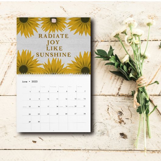 Inspire & Bloom 2025 Botanische|Motivatie quotes Kalender