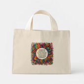 "Inspire & Carry Tas: Waar Mode samenkomt Mini Tote Bag (Achterkant)