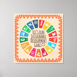Inspire Change & Sustainability Goals Elegant Art Canvas Afdruk
