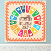 Inspire Change & Sustainability Goals Elegant Art Canvas Afdruk (Insitu (Houten vloer))