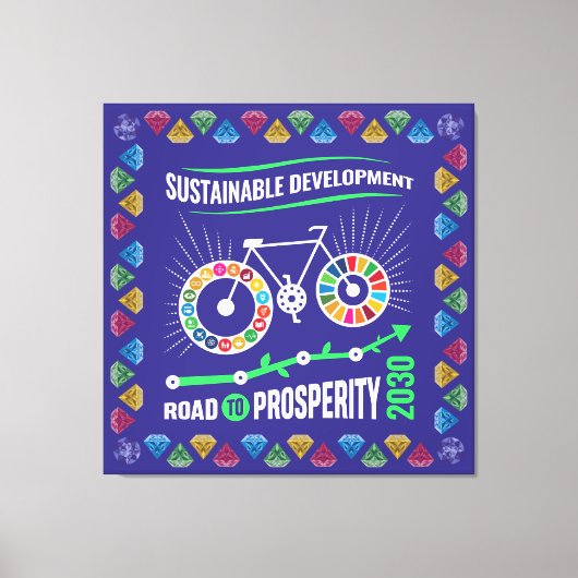 Inspire Change & Sustainability Goals Elegant Art Canvas Afdruk (Voorkant)