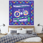 Inspire Change & Sustainability Goals Elegant Art Canvas Afdruk (Insitu (Slaapkamer))