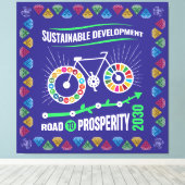 Inspire Change & Sustainability Goals Elegant Art Canvas Afdruk (Insitu (Houten vloer))