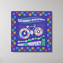 Inspire Change & Sustainability Goals Elegant Art Canvas Afdruk