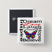 Inspire Collage Vierkante Button 5,1 Cm (Voorkant /achterkant)