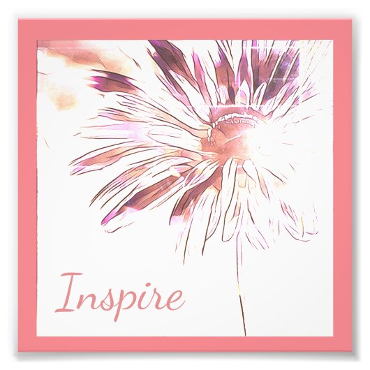 Inspire Daisy Wall Decor Foto Afdruk (Voorkant)