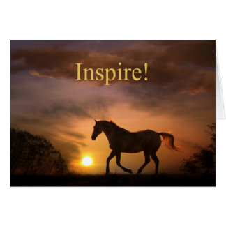 Inspire! Deel van een Fine Art Horse Note Kaart Co