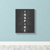 Inspire-definitie Motivatie wandkunst Canvas Afdruk (Insitu (Houten vloer))