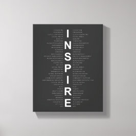 Inspire-definitie Motivatie wandkunst Canvas Afdruk