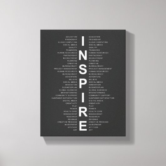 Inspire-definitie Motivatie wandkunst Canvas Afdruk (Voorkant)