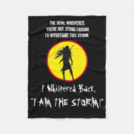 INSPIRE FAITHFUL WARRIOR VROUW W/QUOTE FLEECE DEKEN