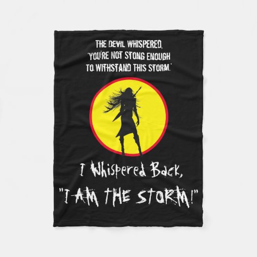 INSPIRE FAITHFUL WARRIOR VROUW W/QUOTE FLEECE DEKEN (Voorkant)