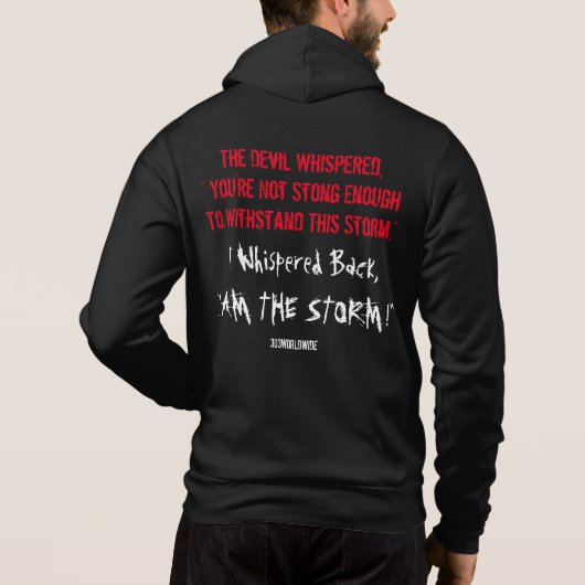 INSPIRE FAITHFUUT WARRIOR QUOTE VOOR HEM / HAAR ZI HOODIE (Achterkant)