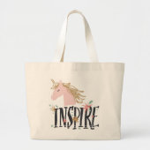 Inspire | Gold Mane Unicorn Grote Tote Bag (Voorkant)