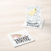 Inspire | Gold Mane Unicorn Kartonnen Onderzetters (Insitu)