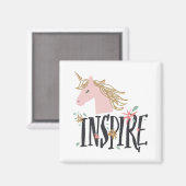Inspire | Gold Mane Unicorn Magneet (Voorkant / Achterkant)