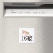 Inspire | Gold Mane Unicorn Magneet (Insitu (Vaatwasser))
