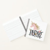 Inspire | Gold Mane Unicorn Notitieboek (Binnen)