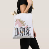 Inspire | Gold Mane Unicorn Tote Bag (Dichtbij)
