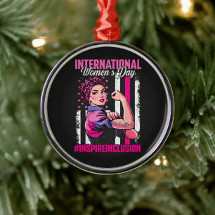 Inspire Inclusie 8 Maart Internationaal Metalen Ornament