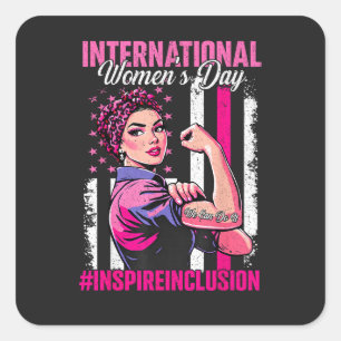 Inspire Inclusie 8 maart Internationaal  Vierkante Sticker