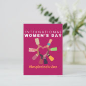 Inspire Inclusion Internationale Vrouwendag Briefkaart (Staand voorkant)