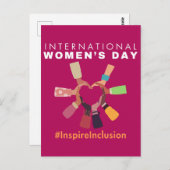 Inspire Inclusion Internationale Vrouwendag Briefkaart (Voorkant / Achterkant)