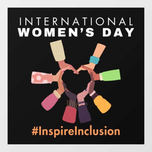 Inspire Inclusion Internationale Vrouwendag Raamsticker (Vel)