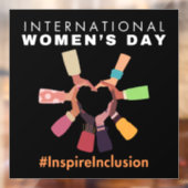 Inspire Inclusion Internationale Vrouwendag Raamsticker (Vel 2)