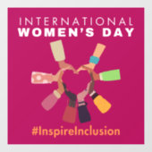 Inspire Inclusion Internationale Vrouwendag Raamsticker (Vel)