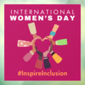 Inspire Inclusion Internationale Vrouwendag Raamsticker (Vel 3)
