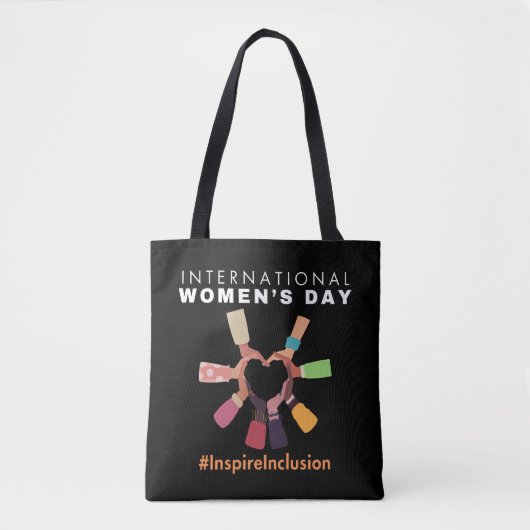 Inspire Inclusion Internationale Vrouwendag Tote Bag (Voorkant)