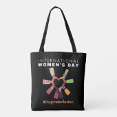 Inspire Inclusion Internationale Vrouwendag Tote Bag (Achterkant)