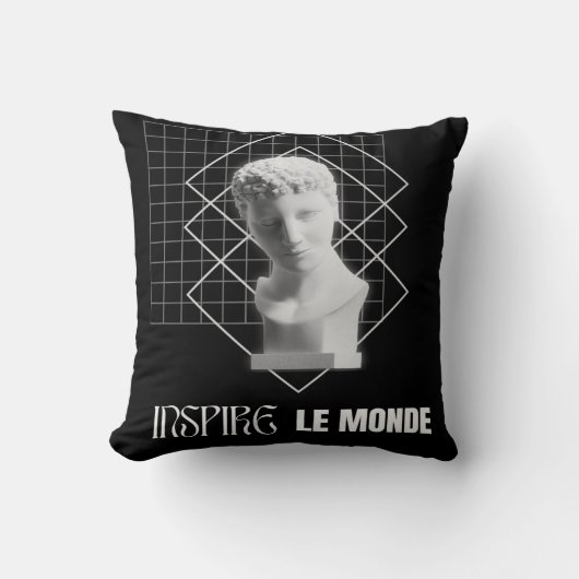 Inspire le Monde – Moderne Esthetische Kunst Desig Kussen (Voorkant)