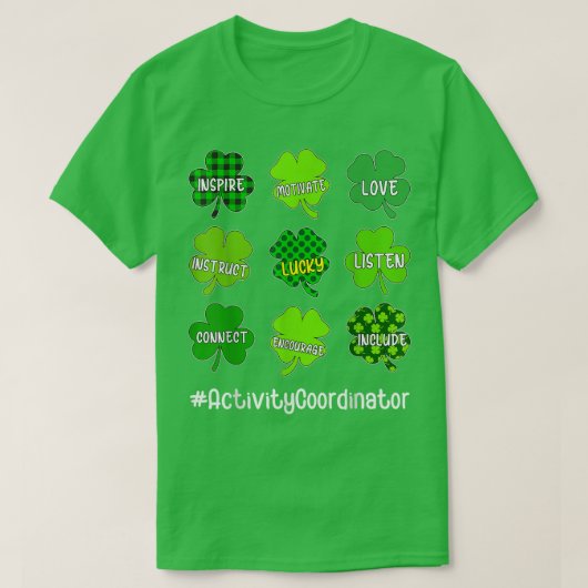 Inspire Love Lucky Activity Coordinator St Patrick T-shirt (Design voorkant)