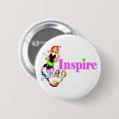 Inspire Mermaid "Girly"-Button Ronde Button 5,7 Cm (Voorkant /achterkant)