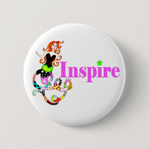 Inspire Mermaid "Girly"-Button Ronde Button 5,7 Cm